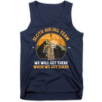 Sloth Hiking Team We Will Get There When We Get There Tank Top