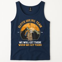 Sloth Hiking Team We Will Get There When We Get There Tank Top