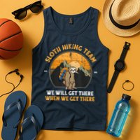 Sloth Hiking Team We Will Get There When We Get There Tank Top