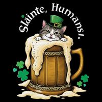 SláInte Humans! Tipsy Cat In Beer Mug St. Patrick’S Day Fun .Png Wool Snapback Cap