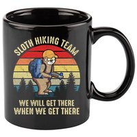 Sloth Hiking Team We Will Get There When We Get ThereFunny 11oz C Handle Ceramic Mug