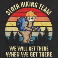 Sloth Hiking Team We Will Get There When We Get ThereFunny 11oz C Handle Ceramic Mug