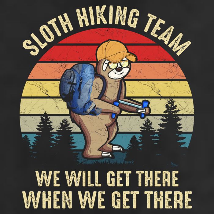 Sloth Hiking Team We Will Get There When We Get ThereFunny 11oz C Handle Ceramic Mug