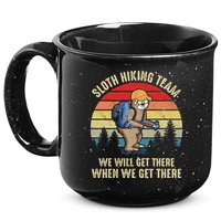 Sloth Hiking Team We Will Get There When We Get ThereFunny 15oz Campfire Ceramic Mug