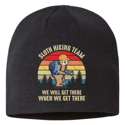 Sloth Hiking Team We Will Get There When We Get ThereFunny Sustainable Beanie