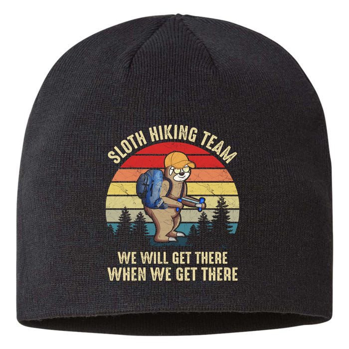 Sloth Hiking Team We Will Get There When We Get ThereFunny Sustainable Beanie