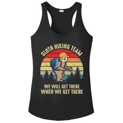 Sloth Hiking Team We Will Get There When We Get ThereFunny Ladies PosiCharge Competitor Racerback Tank