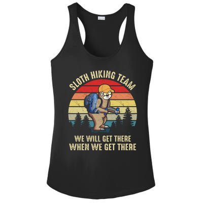 Sloth Hiking Team We Will Get There When We Get ThereFunny Ladies PosiCharge Competitor Racerback Tank