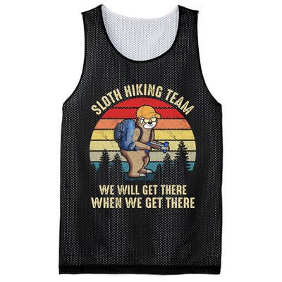 Sloth Hiking Team We Will Get There When We Get ThereFunny Mesh Reversible Basketball Jersey Tank