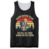 Sloth Hiking Team We Will Get There When We Get ThereFunny Mesh Reversible Basketball Jersey Tank
