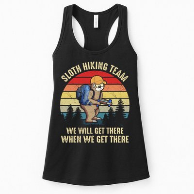 Sloth Hiking Team We Will Get There When We Get ThereFunny Womens Tank Top