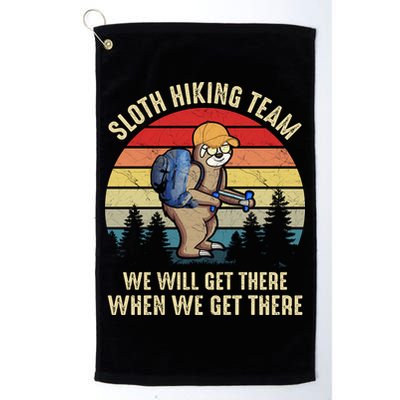 Sloth Hiking Team We Will Get There When We Get ThereFunny Golf Towel