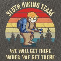 Sloth Hiking Team We Will Get There When We Get ThereFunny Cotton Canvas Backpack