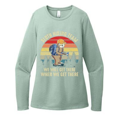 Sloth Hiking Team We Will Get There When We Get ThereFunny Womens CVC Long Sleeve Shirt