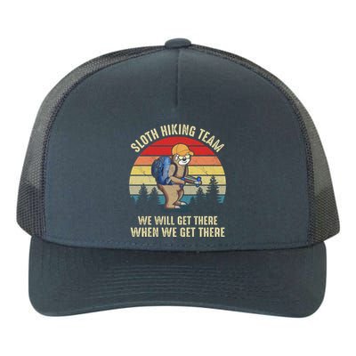 Sloth Hiking Team We Will Get There When We Get ThereFunny Yupoong Adult 5-Panel Trucker Hat