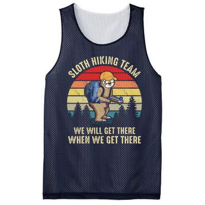 Sloth Hiking Team We Will Get There When We Get ThereFunny Mesh Reversible Basketball Jersey Tank