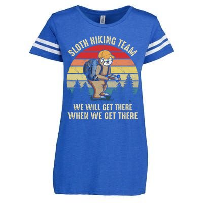 Sloth Hiking Team We Will Get There When We Get ThereFunny Enza Ladies Jersey Football T-Shirt