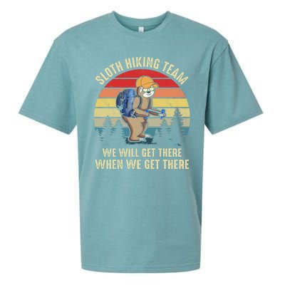 Sloth Hiking Team We Will Get There When We Get ThereFunny Sueded Cloud Jersey T-Shirt