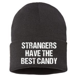 Strangers Have The Best Candy Offensive Adult Humor Sustainable Knit Beanie