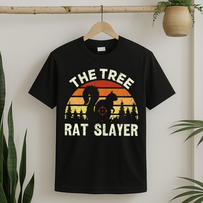 Squirrel Hunter The Tree Rat Slayer Retro Squirrel Hunting T-Shirt