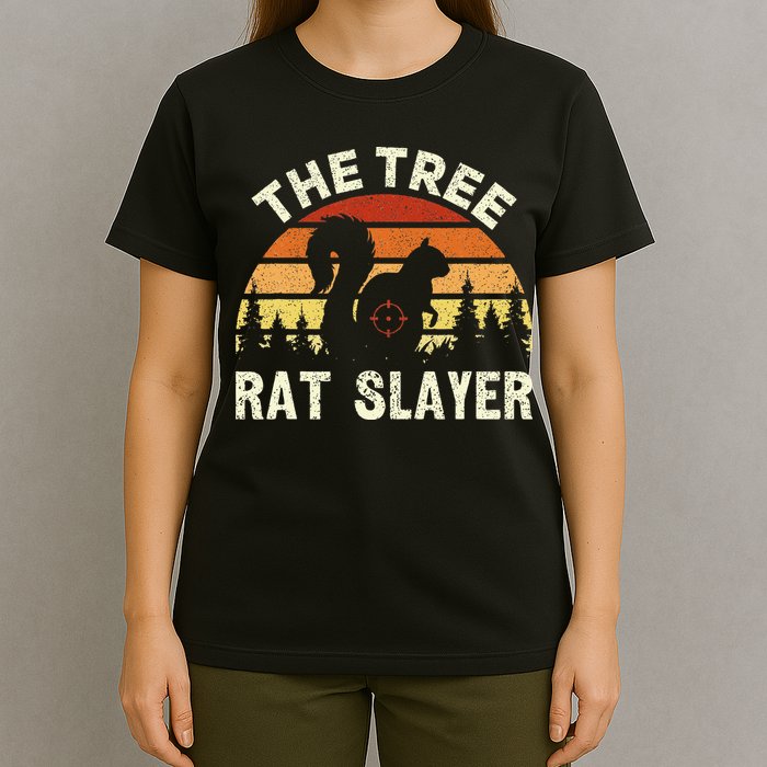 Squirrel Hunter The Tree Rat Slayer Retro Squirrel Hunting T-Shirt