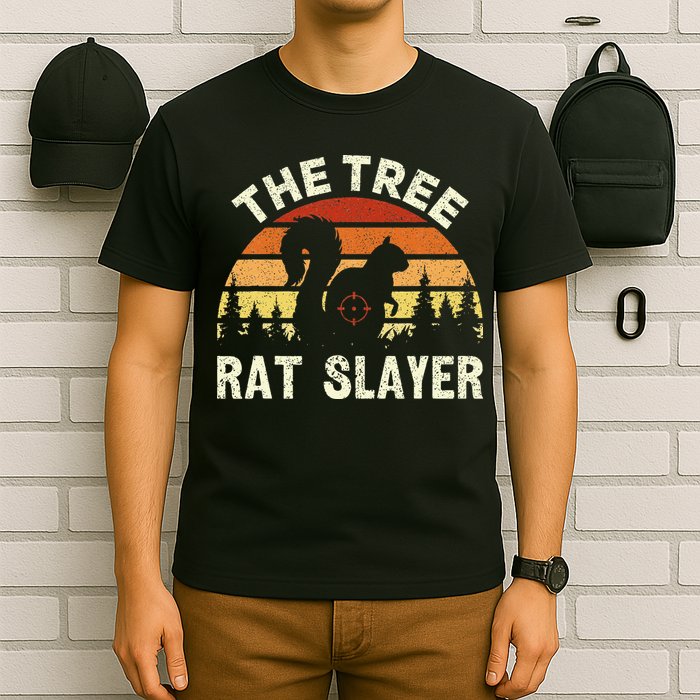Squirrel Hunter The Tree Rat Slayer Retro Squirrel Hunting T-Shirt