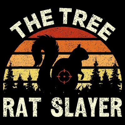 Squirrel Hunter The Tree Rat Slayer Retro Squirrel Hunting T-Shirt