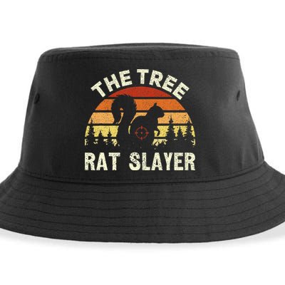 Squirrel Hunter The Tree Rat Slayer Retro Squirrel Hunting Sustainable Bucket Hat