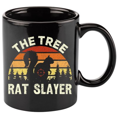 Squirrel Hunter The Tree Rat Slayer Retro Squirrel Hunting 11oz C Handle Ceramic Mug