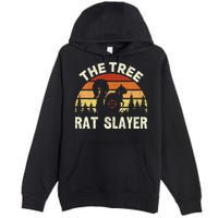 Squirrel Hunter The Tree Rat Slayer Retro Squirrel Hunting Premium Pullover Hoodie