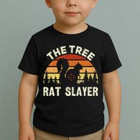 Squirrel Hunter The Tree Rat Slayer Retro Squirrel Hunting Toddler T-Shirt