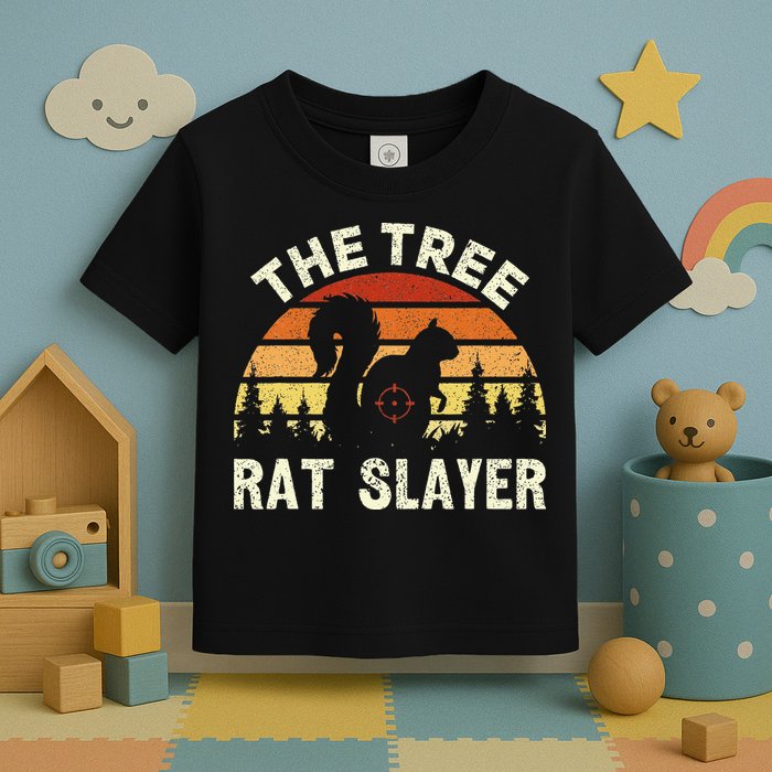 Squirrel Hunter The Tree Rat Slayer Retro Squirrel Hunting Toddler T-Shirt