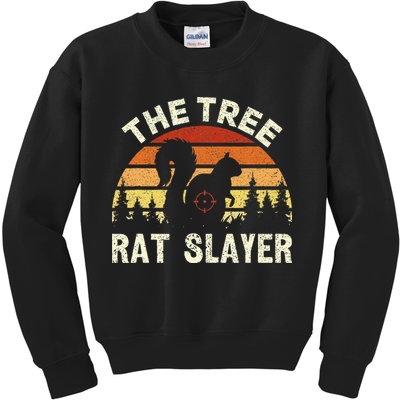 Squirrel Hunter The Tree Rat Slayer Retro Squirrel Hunting Kids Sweatshirt