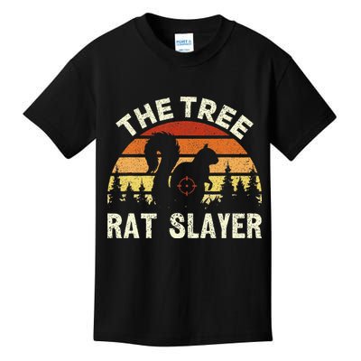 Squirrel Hunter The Tree Rat Slayer Retro Squirrel Hunting Kids T-Shirt