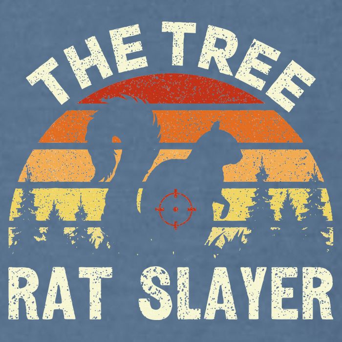 Squirrel Hunter The Tree Rat Slayer Retro Squirrel Hunting Garment-Dyed Sweatshirt