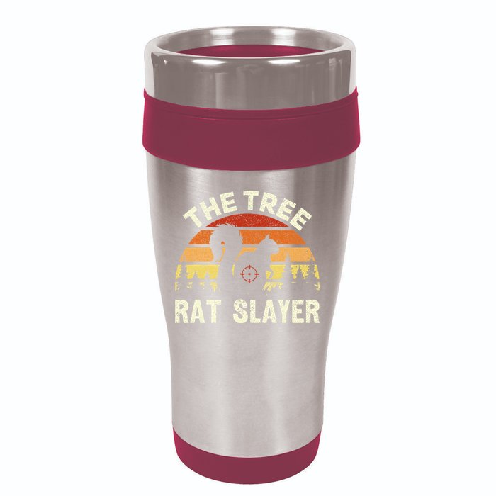 Squirrel Hunter The Tree Rat Slayer Retro Squirrel Hunting 16oz Travel Tumbler