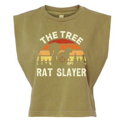 Squirrel Hunter The Tree Rat Slayer Retro Squirrel Hunting Garment-Dyed Women's Muscle Tee