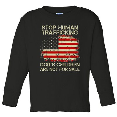 Stop Human Trafficking Gods Children Are Not For Sale Gift Toddler Long Sleeve Shirt