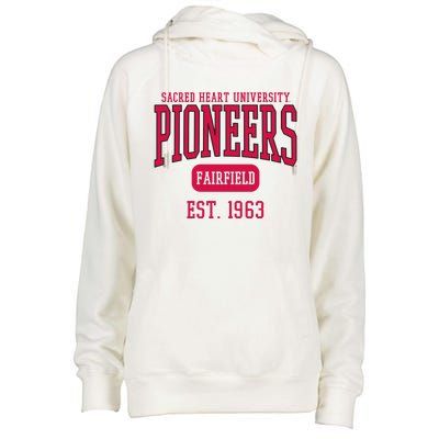 Sacred Heart University Pioneers Est. Date Womens Funnel Neck Pullover Hood