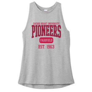 Sacred Heart University Pioneers Est. Date Ladies PosiCharge Tri-Blend Wicking Tank