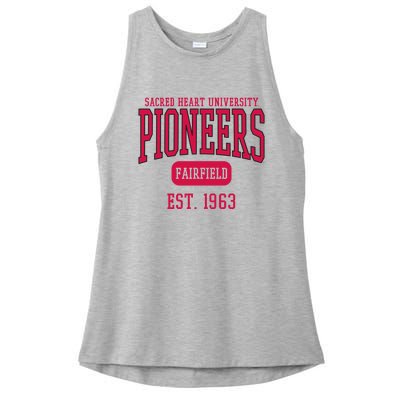 Sacred Heart University Pioneers Est. Date Ladies PosiCharge Tri-Blend Wicking Tank