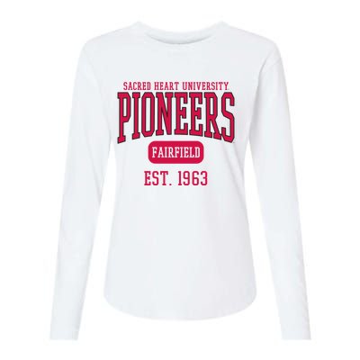 Sacred Heart University Pioneers Est. Date Womens Cotton Relaxed Long Sleeve T-Shirt