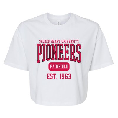 Sacred Heart University Pioneers Est. Date Bella+Canvas Jersey Crop Tee