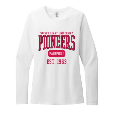 Sacred Heart University Pioneers Est. Date Womens CVC Long Sleeve Shirt