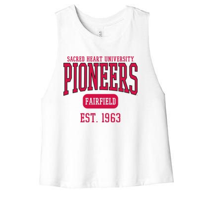 Sacred Heart University Pioneers Est. Date Women's Racerback Cropped Tank