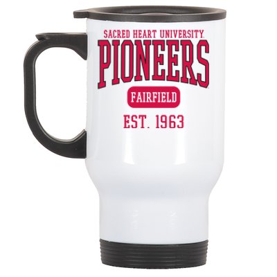 Sacred Heart University Pioneers Est. Date Stainless Steel Travel Mug