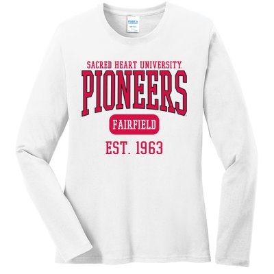 Sacred Heart University Pioneers Est. Date Ladies Long Sleeve Shirt