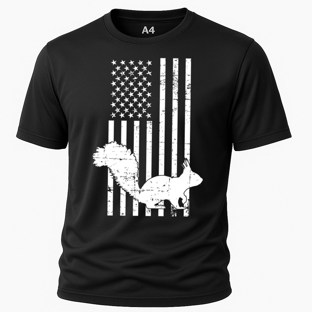 Squirrel Hunting Us Flag Squirrel Hunter Great Gift Cooling Performance Crew T-Shirt