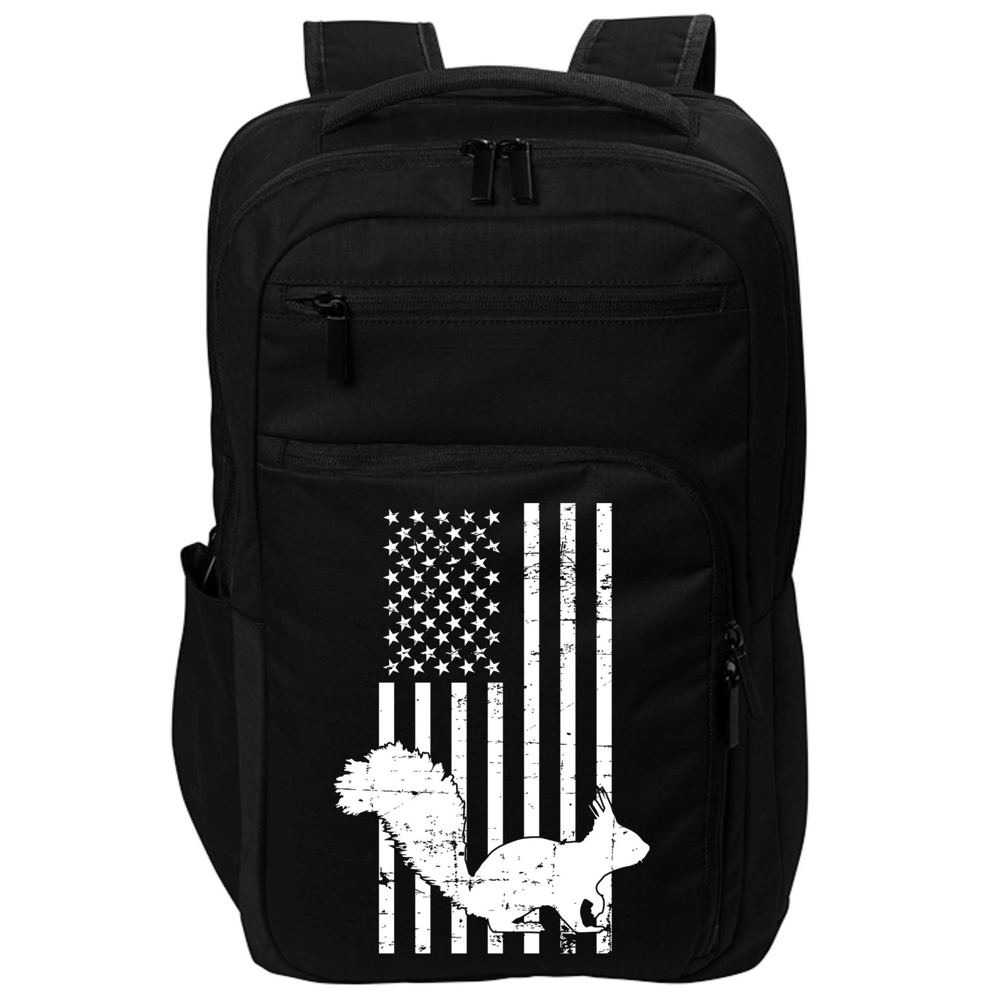 Squirrel Hunting Us Flag Squirrel Hunter Great Gift Impact Tech Backpack
