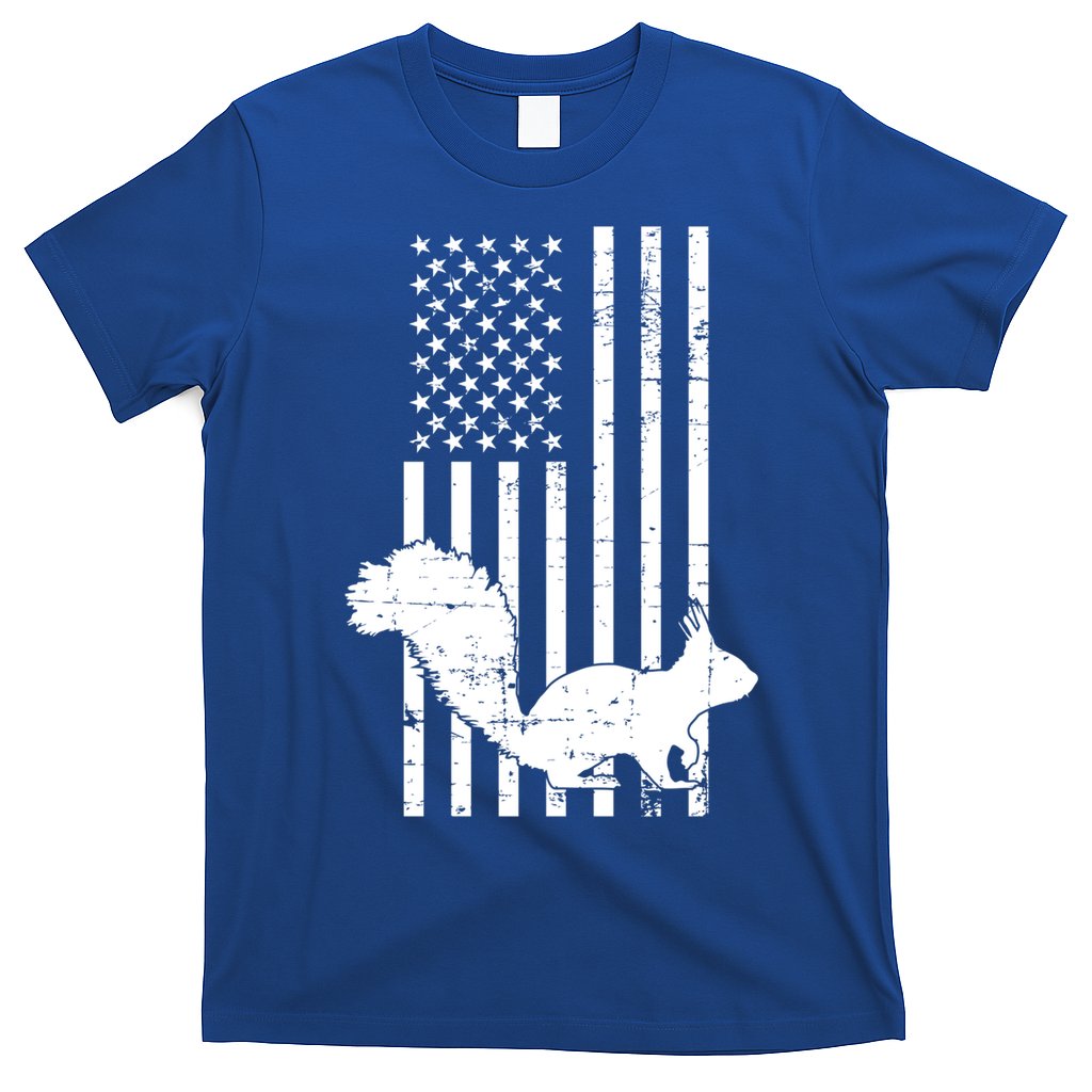 Squirrel Hunting Us Flag Squirrel Hunter Great Gift T-Shirt